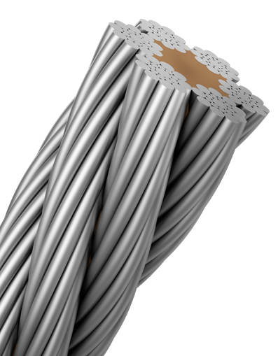 Cable belt conveyor rope